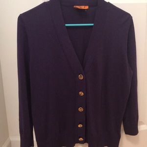 Tory Burch purple cardigan size L
